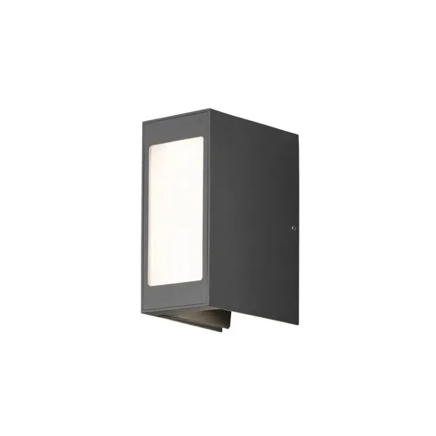Konstsmide Cremona - applique murale d'extérieur - 8 x 13 x 17 cm - 9W LED incl. - IP54 - anthracite