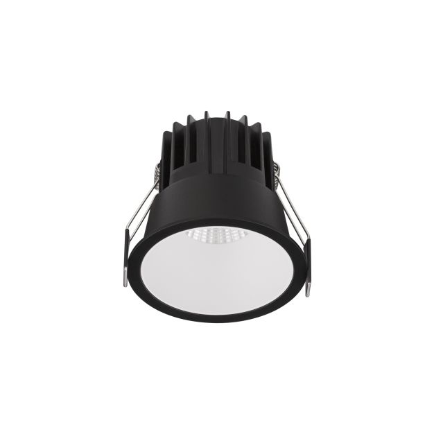Nova Luce Luela - spot encastré - Ø 85 mm - taille d'encastrement 75 mm - 13W LED inclus - noir avec blanc - 3000K