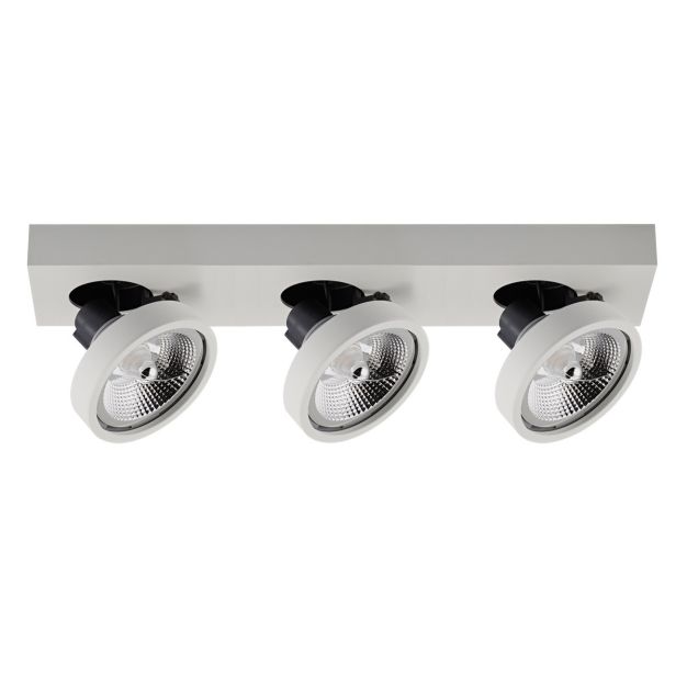 VK Lighting Kylos - spot en saillie 3L - 50,5 x 12 x 12,9 cm - blanc