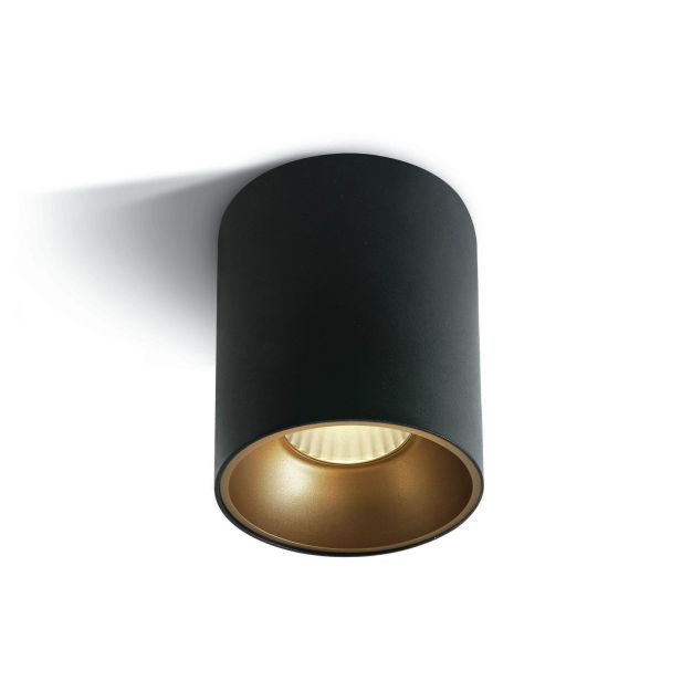 ONE Light Retro Dark Light Cylinders - spot en saillie 1L - Ø 9,4 x 11,5 cm - 20W LED inclus - noir