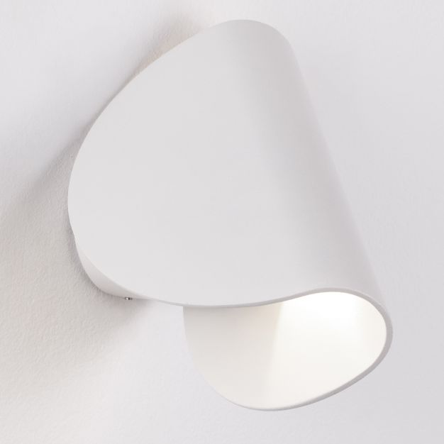 Nova Luce Arabella - applique murale extérieure - 11 x 18 x 9 cm - 6W LED inclus - IP54 - blanc sablé