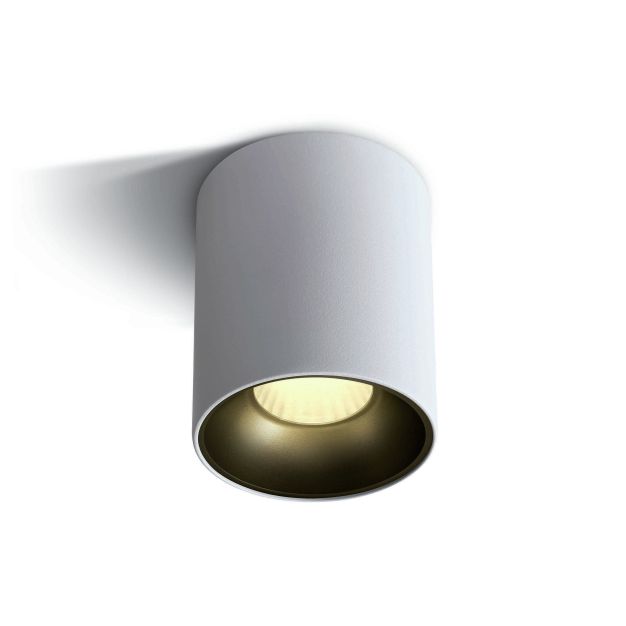 ONE Light Retro Dark Light Cylinders - spot en saillie 1L - Ø 7,3 x 10 cm - 12W LED inclus - blanc