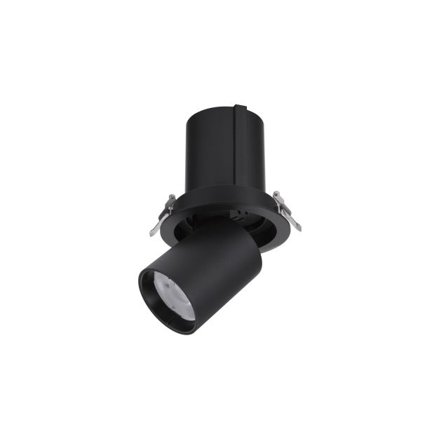 Nova Luce Naruto - spot à encastrer - Ø 115 mm taille d'encastrement - 20W LED inclus - noir - couleur de lumière blanc chaud