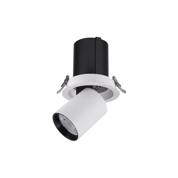 Nova Luce Naruto - spot à encastrer - Ø 115 mm taille d'encastrement - 20W LED inclus - blanc avec noir - couleur de lumière blanc chaud