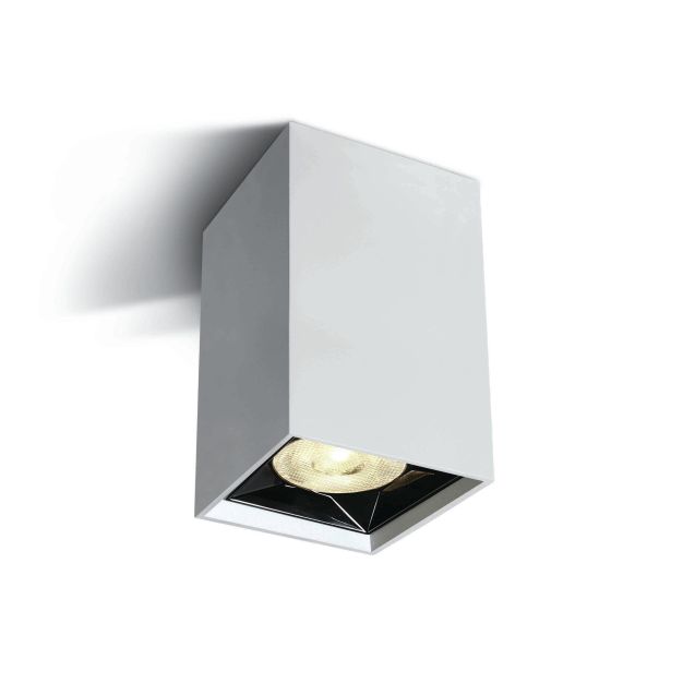 ONE Light Mirror Square Boxes - spot en saillie 1L - 4,9 x 4,9 x 8,2 cm - 6W LED inclus - blanc