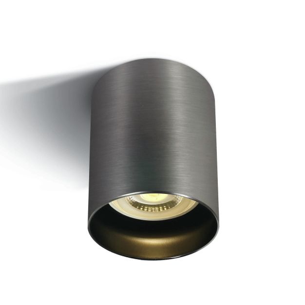ONE Light GU10 Dark Light - spot en saillie 1L - Ø 6,8 x 9,5 cm - gris métal