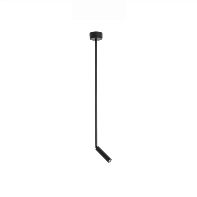 Nova Luce Sicily - lampe suspendue - Ø 8 x 80 cm - 3W LED inclus - noir
