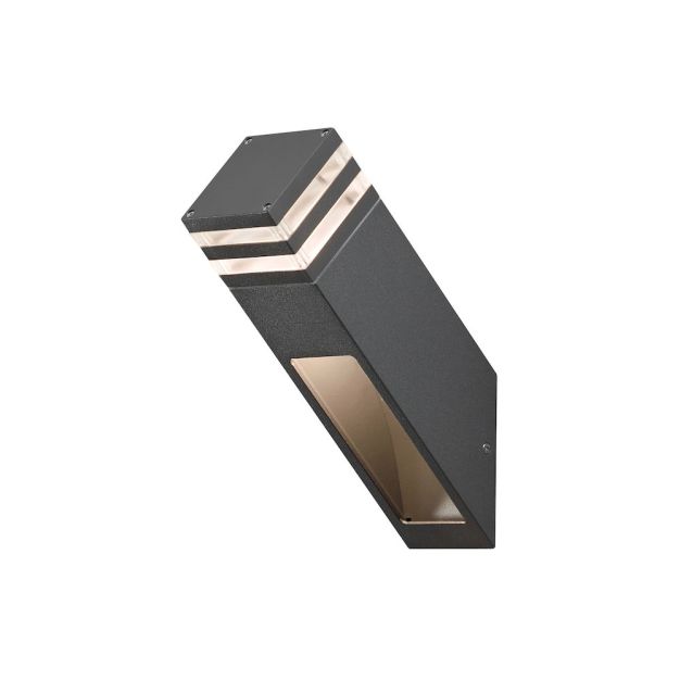 Konstsmide Massa - applique murale extérieure - 11 x 25 x 37 cm - 8W LED inclus - IP54 - anthracite