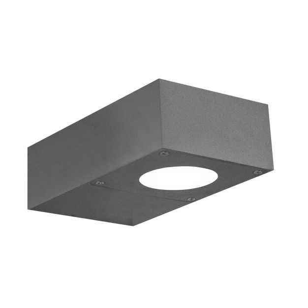 Nova Luce Apollo - applique d'extérieur - 8 x 15 x 4 cm - 6W LED inclus - IP54 - gris foncé