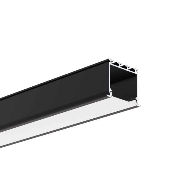 Klus Lokom - profilé LED encastré - 3,02 x 2,45 cm - noir