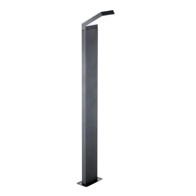 Nova Luce Park - lampe de jardin - 12 x 12 x 80 cm - 6W LED inclus - IP54 - gris foncé