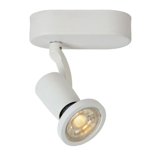 Lucide Jaster 1 - spot en saillie - 6 x 15,5 x 11,7 cm - 5W LED inclus - blanc