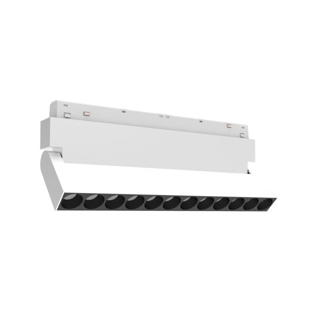 VK Lighting Eiva - système de rails magnétiques - poutre de rail inclinable - 21,9 x 2,15 x 9,9 cm - 12W LED inclus - dimmable DALI - blanc