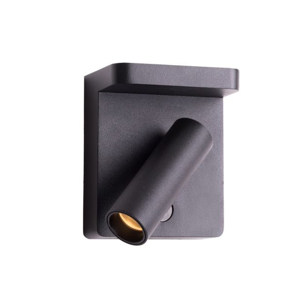 Maxlight Lofer - applique murale avec interrupteur - 9 x 7 x 11 cm - 7W LED inclus - noir