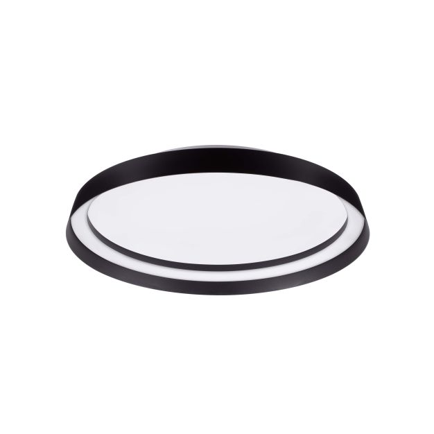 Nova Luce Ormi - plafonnier - Ø 45 x 7 cm - 38W dimmable LED inclus - noir sablé
