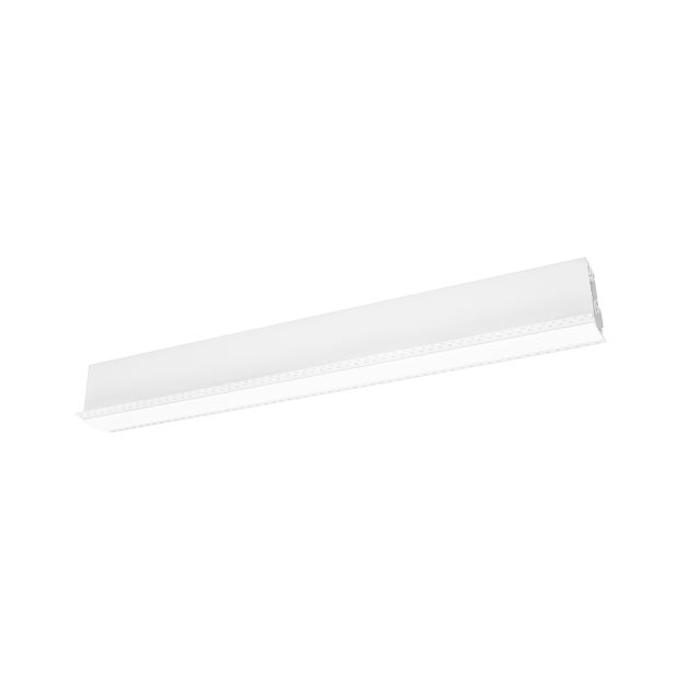Nova Luce Gent - profilé lumineux linéaire pour encastrer - 60 x 7 x 7 cm - 20W LED inclus - blanc - couleur de lumière blanche