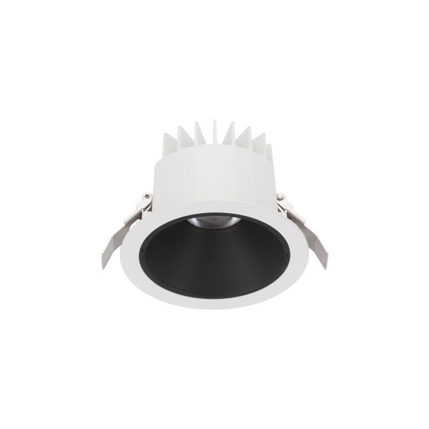 Nova Luce Brady - spot à encastrer - Ø 14 x 9 cm - Ø 130 mm encastré - 20W LED inclus - IP67- blanc avec noir