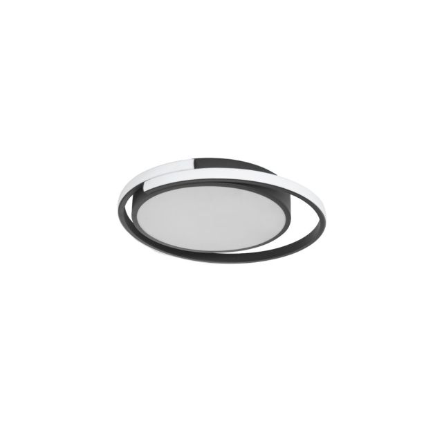 Nova Luce Odrey - plafonnier - Ø 40 x 5 cm - 22W LED inclus - noir sable