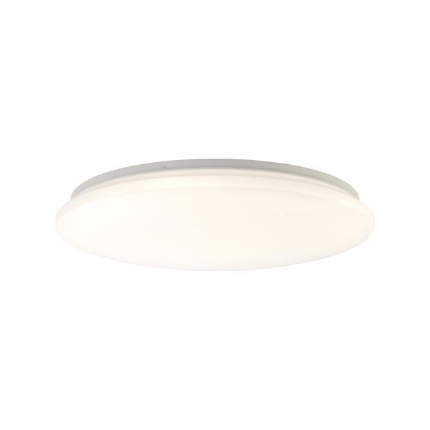 Brilliant Farica Starry - plafonnier avec télécommande - Ø 50 x 8 cm - 36W LED dimmable inclus avec couleur de lumière réglable - blanc