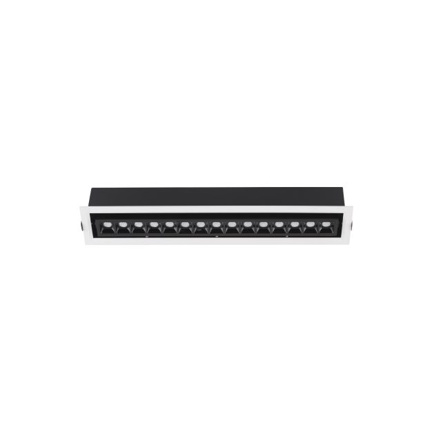Nova Luce Cantia - spot à encastrer - 46 x 8,2 cm - 443 x 72 mm taille d'encastrement - 22,5W LED inclus - noir - blanc chaud