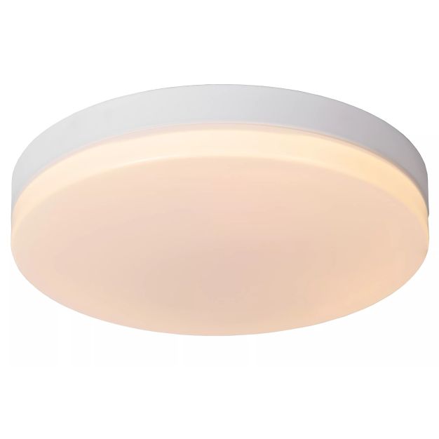 Lucide Biskit - plafonnier avec détecteur de mouvement - Ø 40 x 7,5 cm - 36W LED inclus - IP44 - blanc