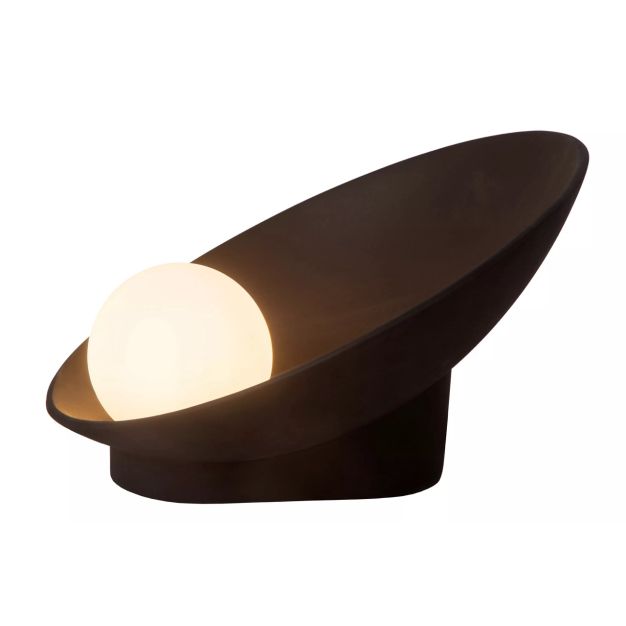 Lucide Raynell - lampe de table - 23,5 x 26,2 x 15,3 cm - 6W LED dimmable inclus - noir