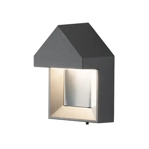 Konstsmide Cosenza - applique murale extérieure - 18 x 14 x 26 cm - 5W LED inclus - IP54 - anthracite