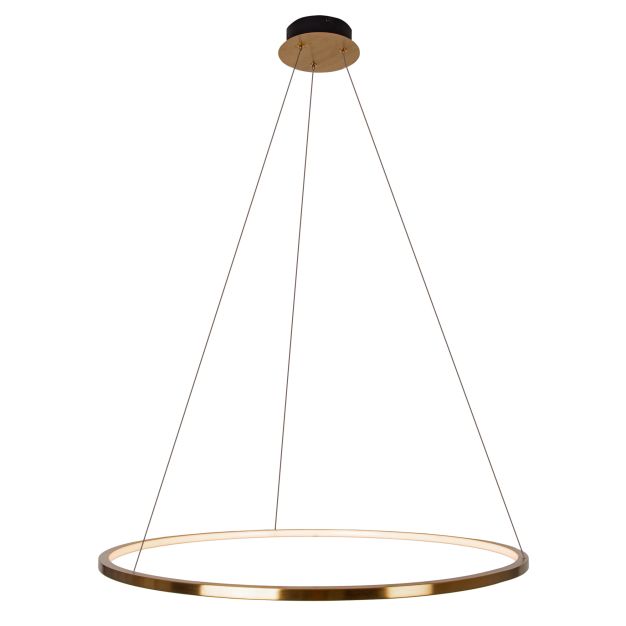 Maxlight Queen - lampe suspendue - Ø 50 x 150 cm - 19W LED inclus - or brossé
