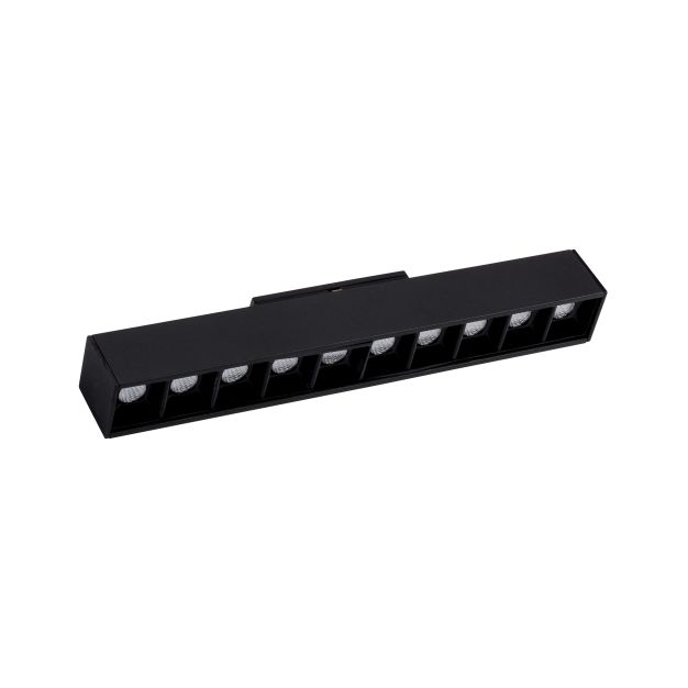 Nova Luce Este - luminaire pour système de profilés magnétiques - 26,9 x 3,5 x 5,1 cm - 15W LED inclus - noir - couleur de lumière blanche