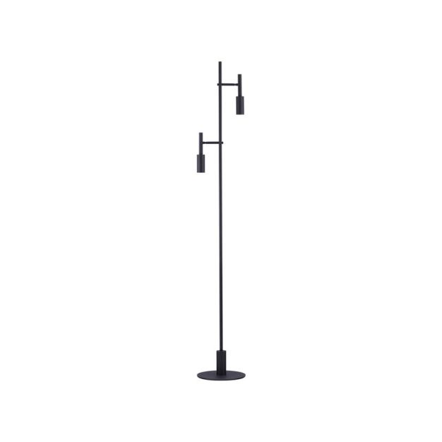 Nova Luce Joy - lampadaire avec interrupteur et prise USB - Ø 25 x 161 cm - 14W LED inclus - noir sable