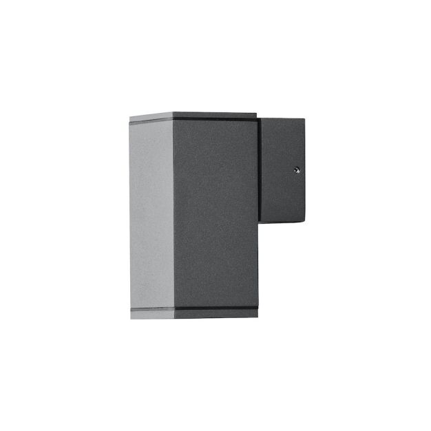 Konstsmide Monza Single Square - applique murale extérieure - 6,5 x 10 x 13,5 cm - IP44 - anthracite
