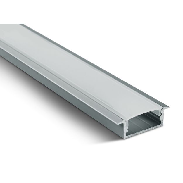 ONE Light - profilé LED encastré - 3 x 1 cm - longueur 200 cm - aluminium