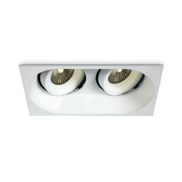 ONE Light COB Outdoor/Bathroom - spot encastré - 168 x 90 mm, 160 x 83 mm taille d'encastrement - 7W LED dimmable inclus - IP54 - blanc