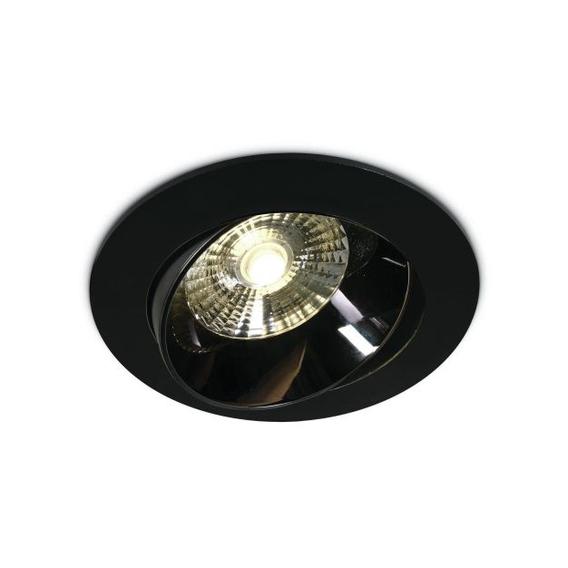 ONE Light Dark Mirror Reflector - spot encastré - Ø 160 mm, Ø 140 mm encastrable - 20W LED inclus - noir