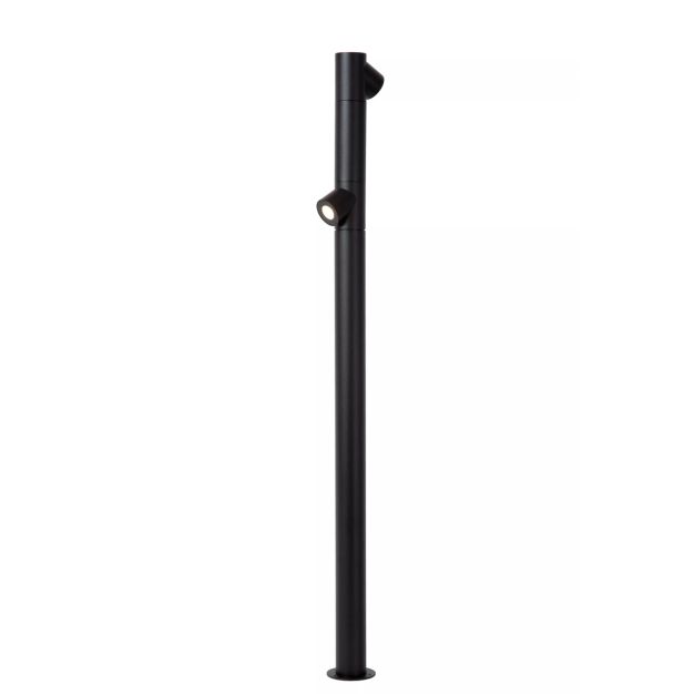 Lucide Ibamba - lampe de jardin - 10 x 11,6 x 100 cm - 2 x 6W LED inclus - IP65 - noir