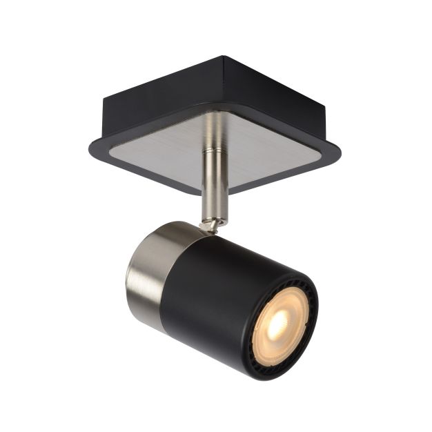 Lucide Lennert - spot pour montage en saillie 1L - 11,6 x 10 x 12,5 cm - 5W LED dimmable inclus - noir