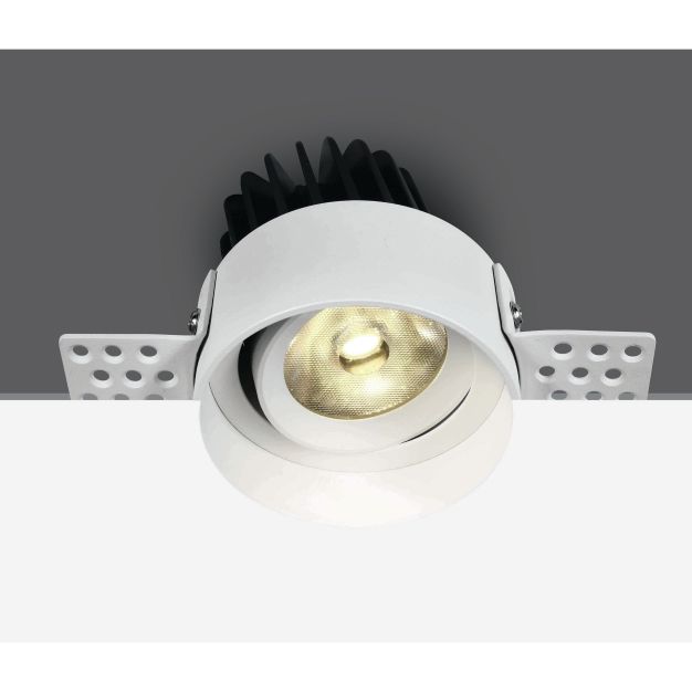 ONE Light Trimless COB Spot - spot encastré - Ø 75 mm, Ø 75 mm encastré - 12W LED dimmable inclus - blanc