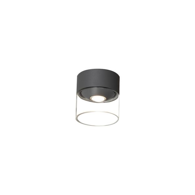 Konstsmide Varese - plafonnier extérieur - 11,5 x 11 x 11 cm - 6W LED inclus - IP54 - anthracite
