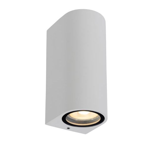 Lucide Zaro Round - applique murale extérieure - 7,8 x 6,8 x 16 cm - IP44 - blanc