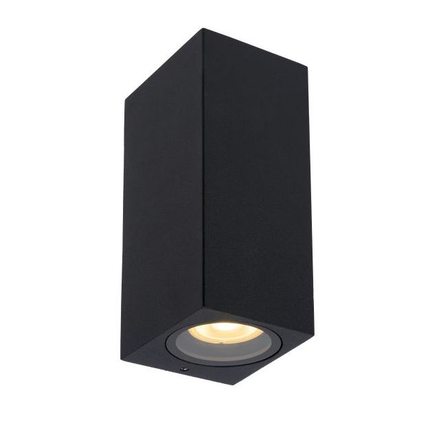 Lucide Zaro - applique d'extérieur - 7,8 x 6,8 x 16 cm - IP44 - noir