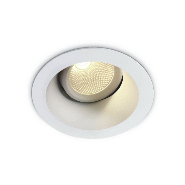 ONE Light COB Dark Light - spot à encastrer - Ø 95 mm, Ø 80 mm à encastrer - 7W LED inclus - blanc - couleur de lumière blanc extra chaud