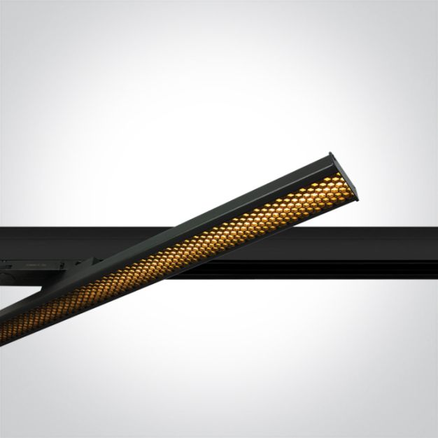 One Light Linear Track Light LED Adjustable - spot sur rail - système de rail triphasé - 59 x 3 x 4,5 cm - 30W LED inclus - noir