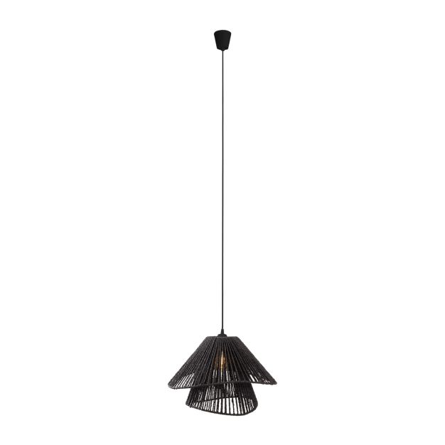 Maxlight Amalfi II - lampe suspendue - Ø 45 x 165 cm - noir