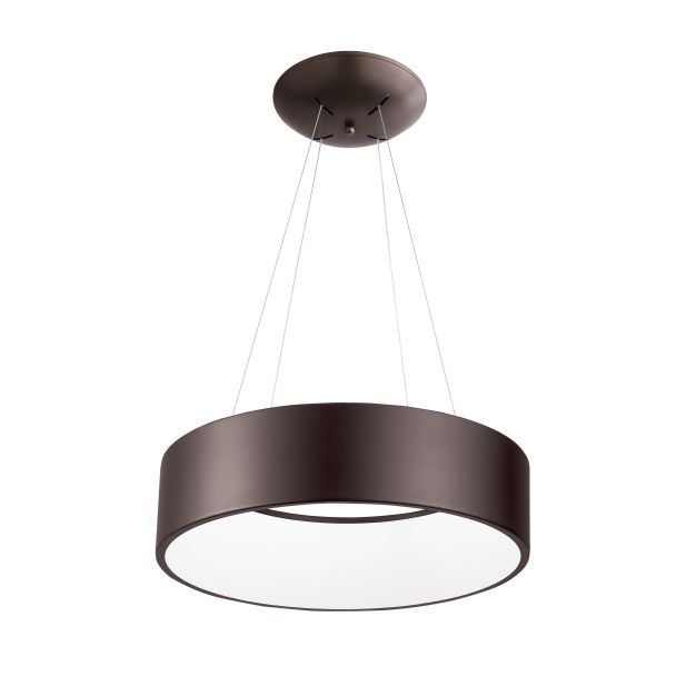 Nova Luce Rando - lampe suspendue - Ø 45 x 120 cm - 32W dimmable LED inclus - brun café