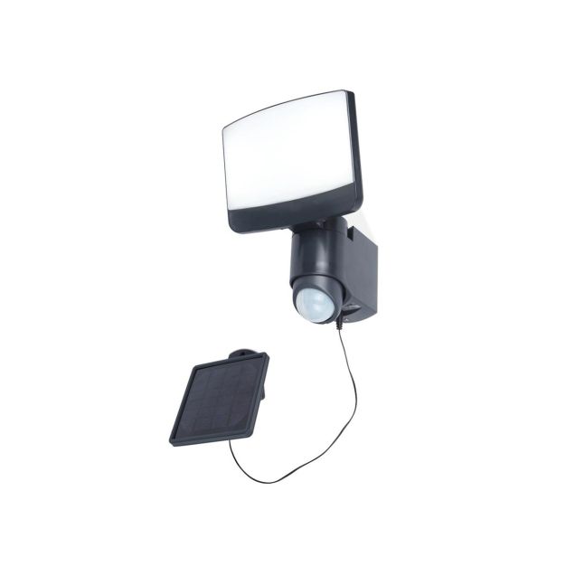 Lutec Sunshine - spot solaire avec capteur - 18 x 24 cm - 7,5W LED inclus - IP44 - gris foncé