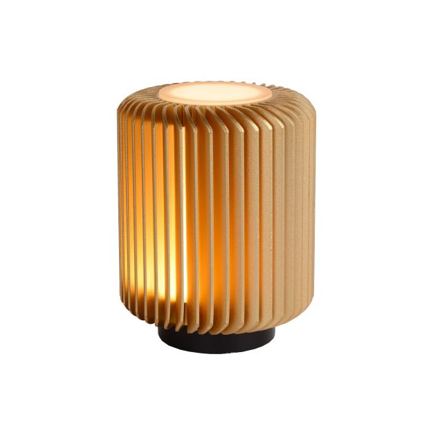 Lucide Turbin - lampe à poser - Ø 10,6 x 13,7 cm - 5W LED inclus - mat gold