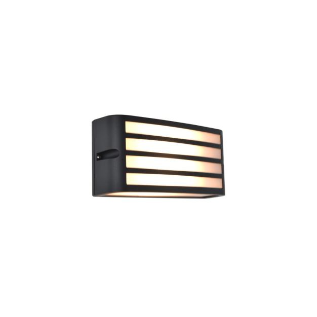 Lutec Zebra - Applique d'extérieur - 22 x 11 x 9 cm - IP44 - gris foncé