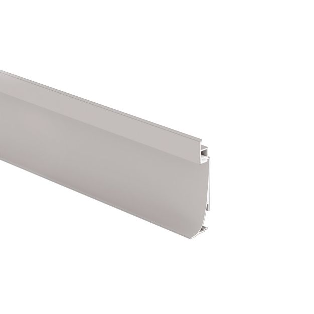 Klus Olis-K - profilé de plinthe en aluminium - 2,41 x 9 cm - argent anodisé