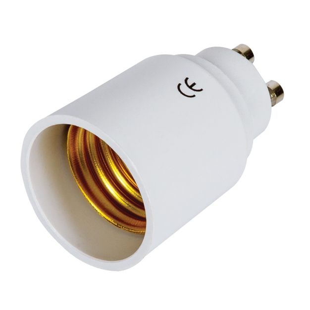 VK Lighting - adaptateur de douille GU10 vers E27 - Ø 3,2 x 5,7 cm - blanc