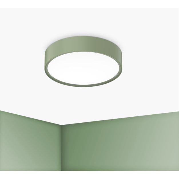 Century Italia Blanca Luxe - plafonnier - Ø 30 x 7 cm - 17W LED inclus - vert